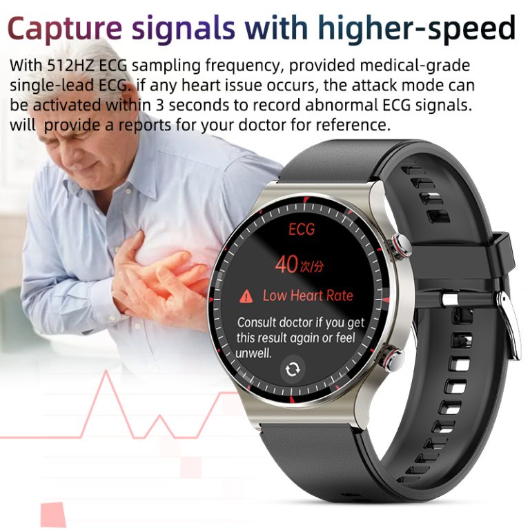 Medical Grade ECG+PPG Smart Watch PG08 PPWOLF